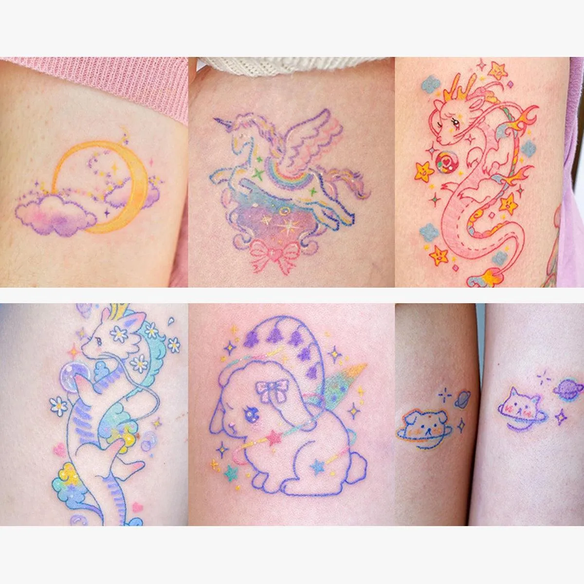 20 Kawaii Harajuku Temporary Tattoos
