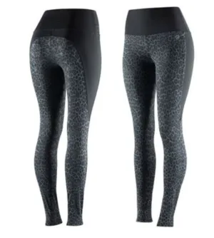 36028LE-BL/LEO  Horze Jessica Womens Silicone Full Seat Tights Leopard