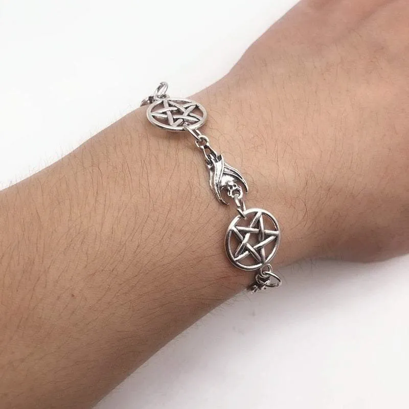 Armband e-girl Pentagramm silberfarben