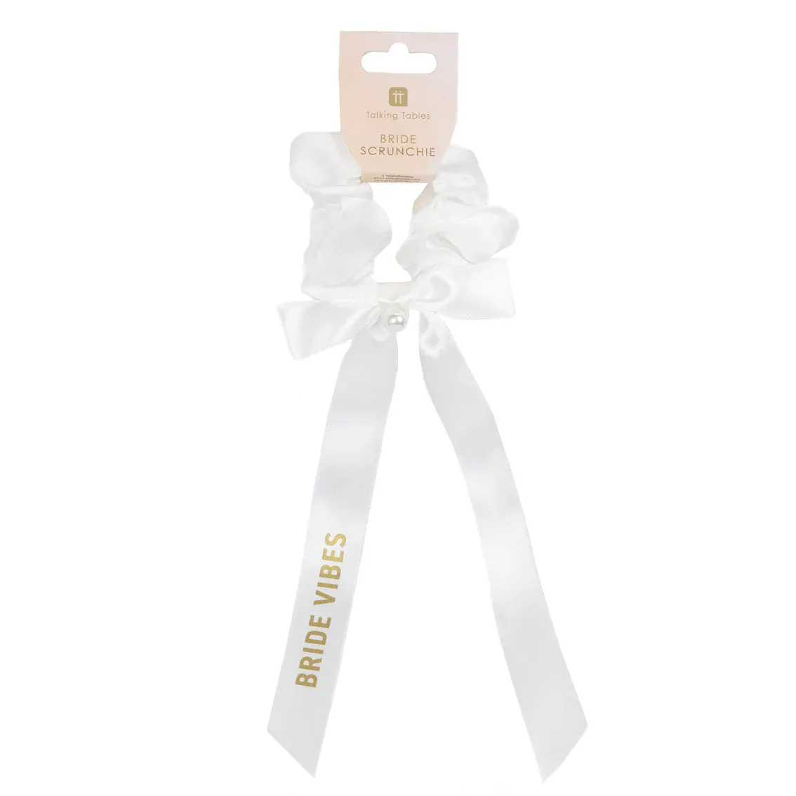 Bride Vibes White Hair Scrunchie