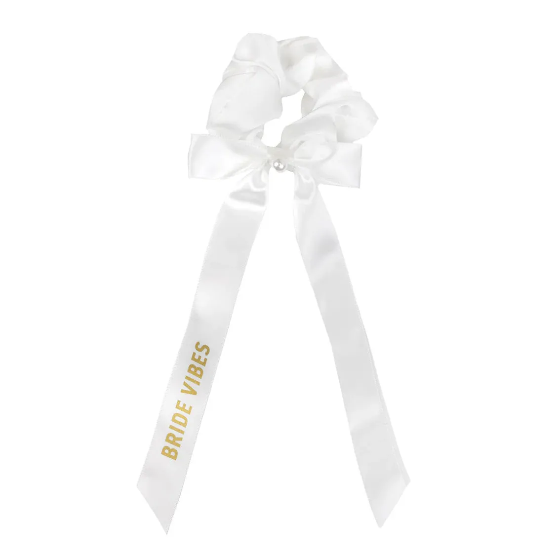 Bride Vibes White Hair Scrunchie