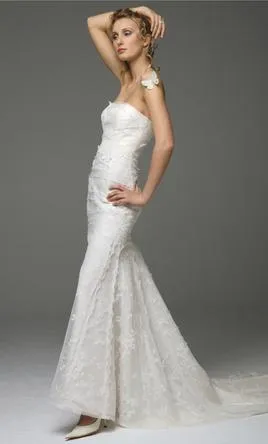 Cymbeline Ariane designer lace boho sample wedding dress size UK 12