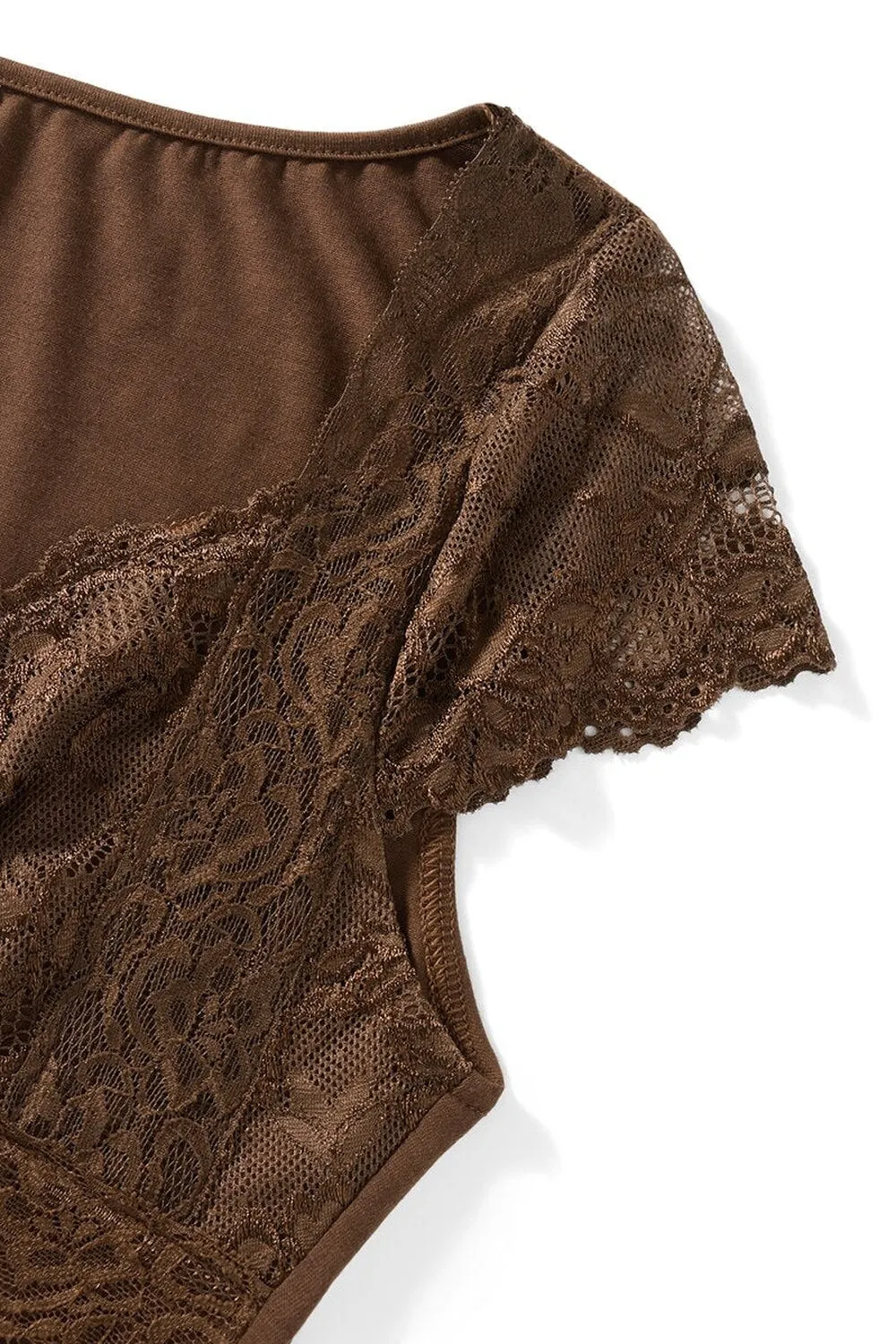Fairy Grunge Lace Trim Crop Top
