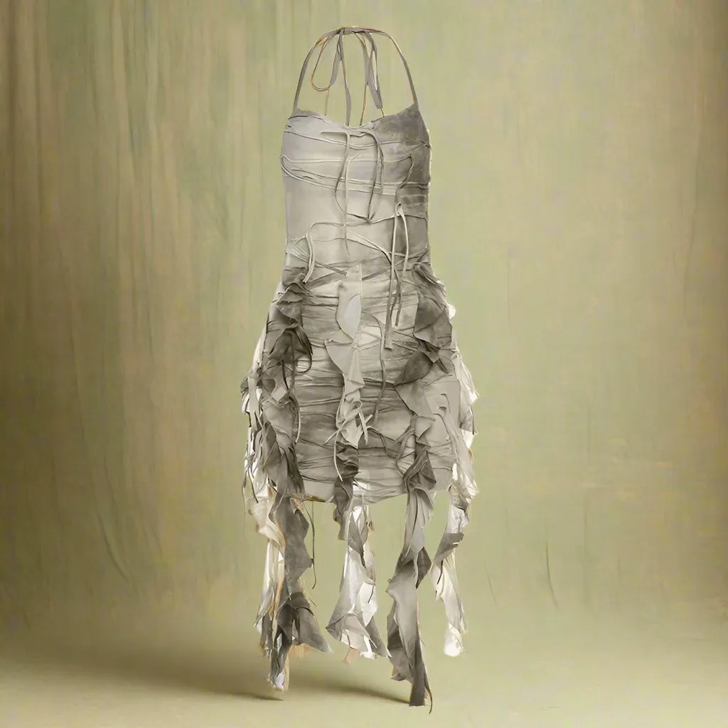 Fairycore Ethereal Ruffle Mesh Mini Dress
