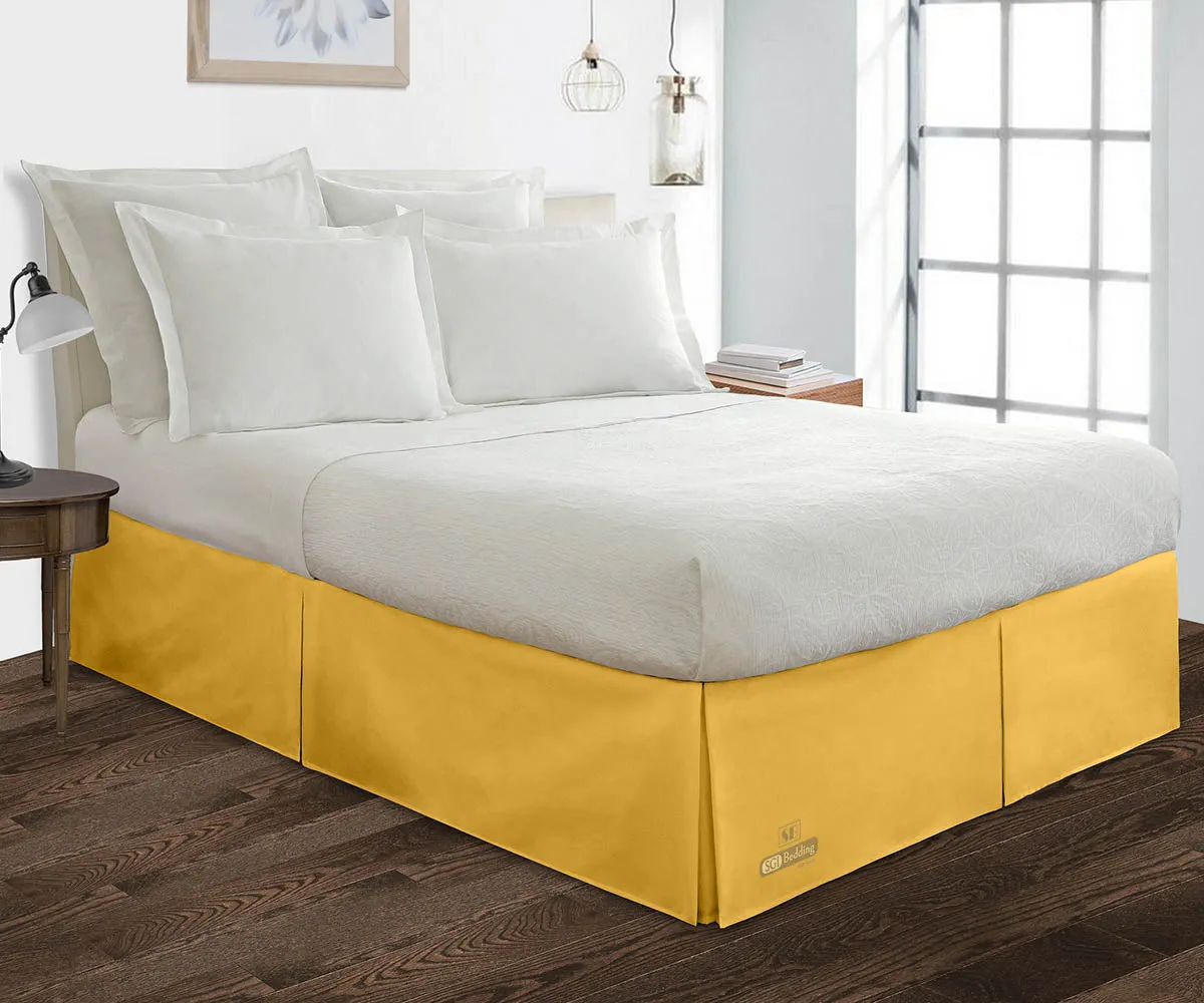 GOLDEN PLEATED BED SKIRT