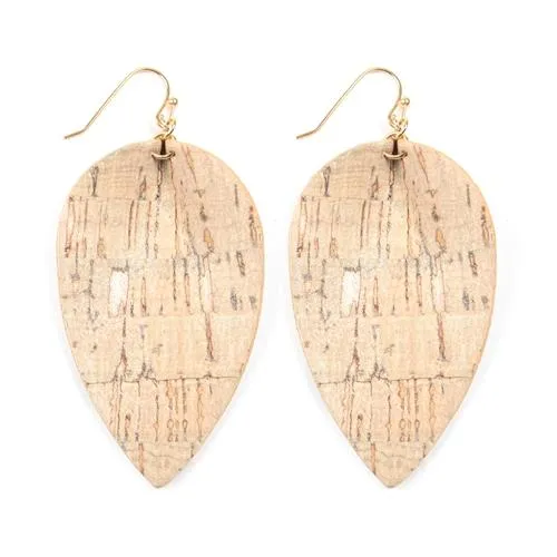 Ivory Vintage Grunge Teardrop Earrings