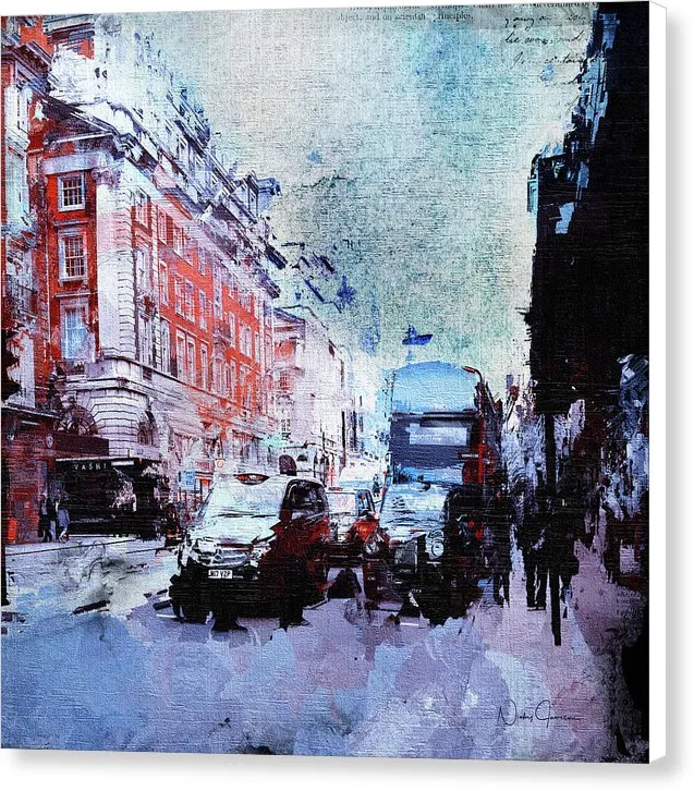 Piccadilly. Afternoon Rush - Canvas Print