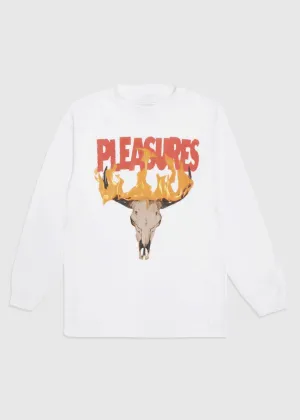 PLEASURES: RANGER LS TEE [WHITE]