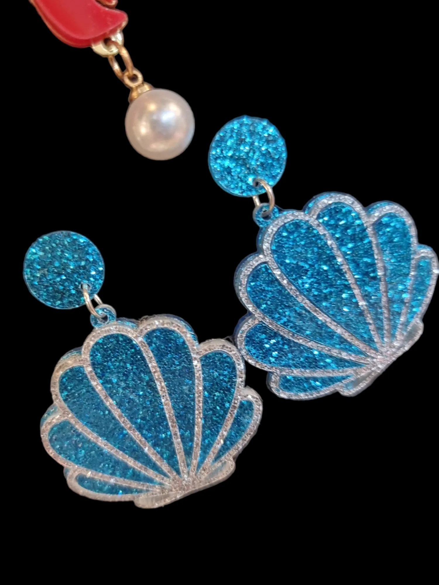 Pretty Shimmery Shell Earrings