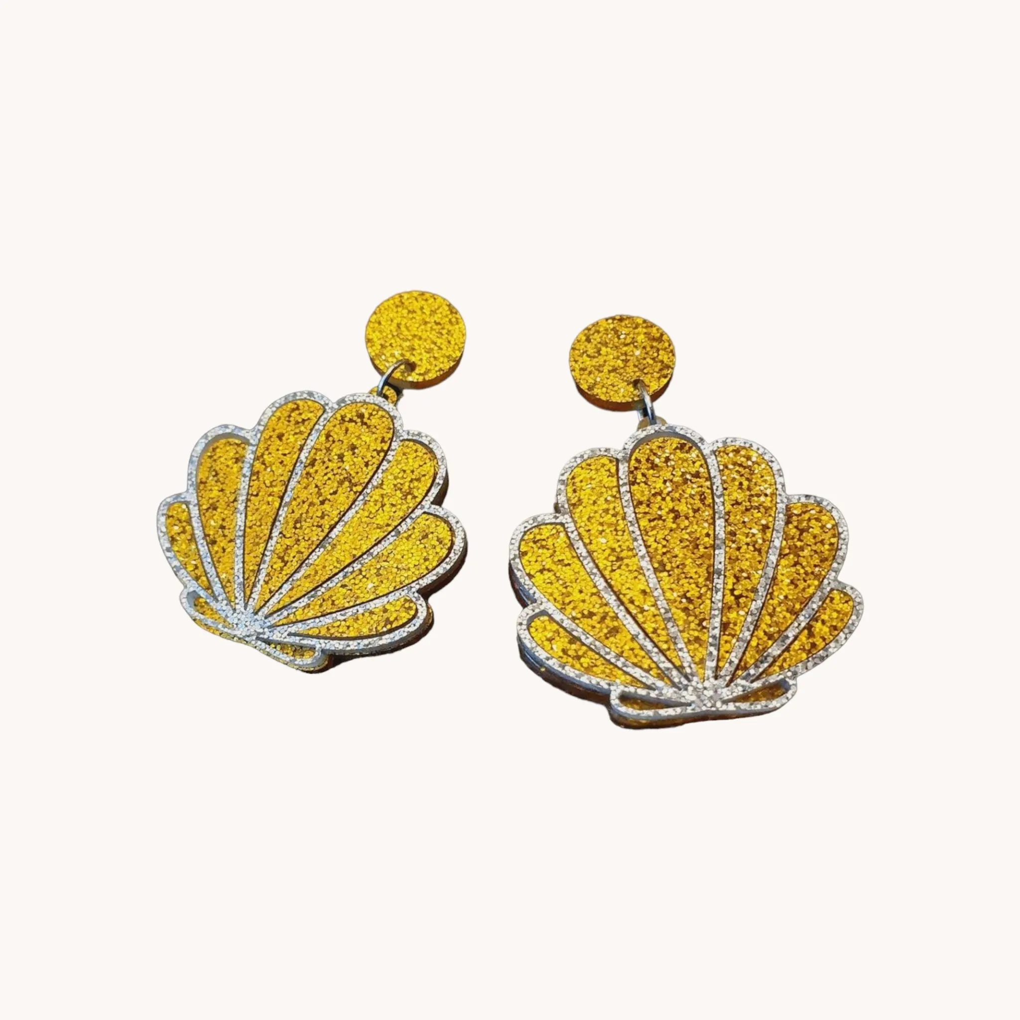 Pretty Shimmery Shell Earrings
