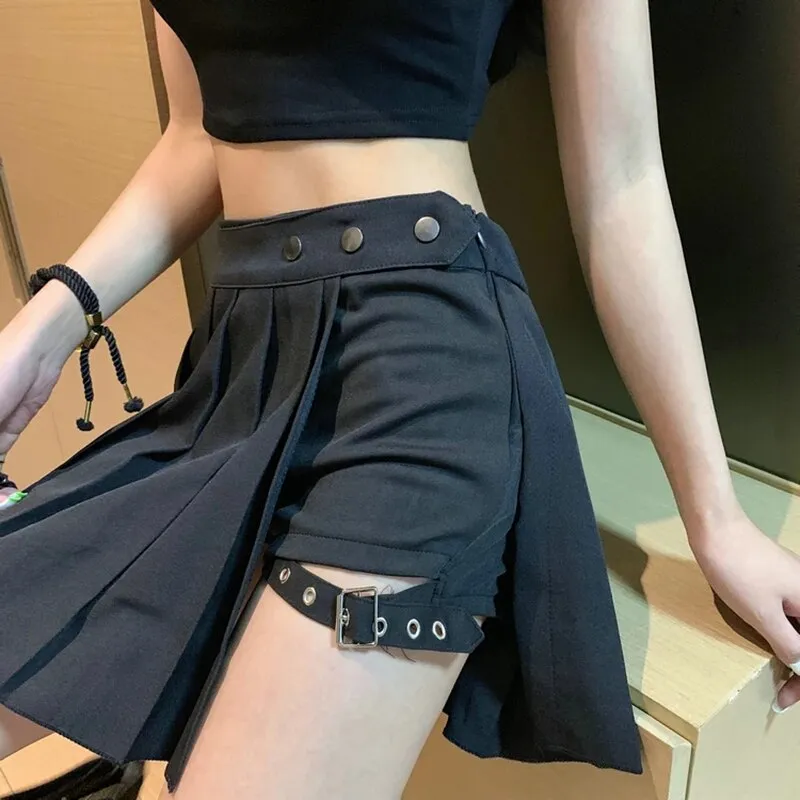 "HOLLOW" PLEATED SKIRT