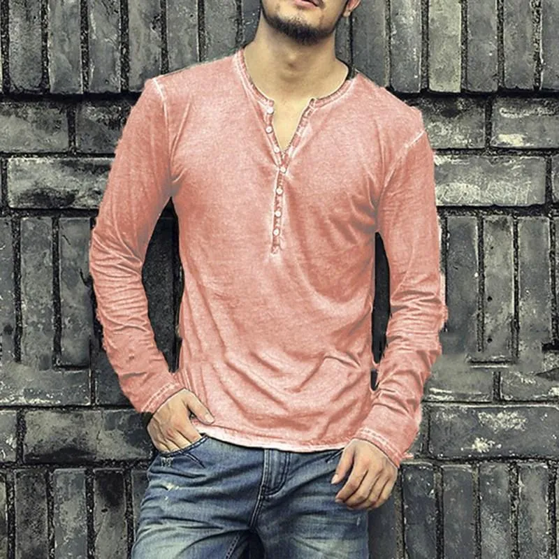Retro V-neck Casual Long-sleeved T-shirt
