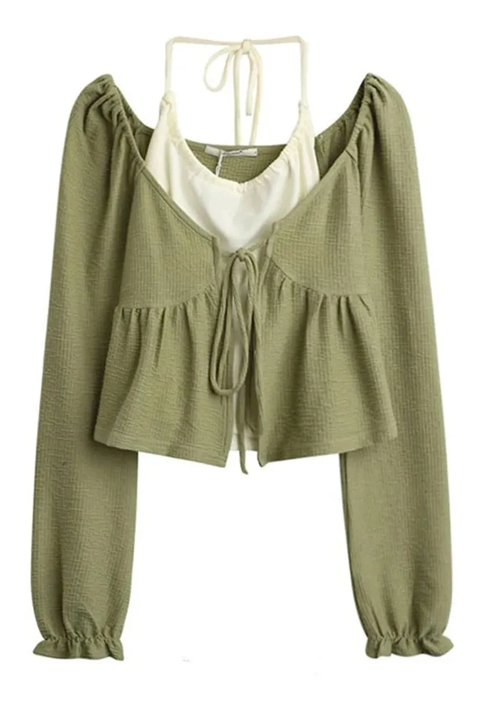 Sage Serenade Puff Sleeve Top