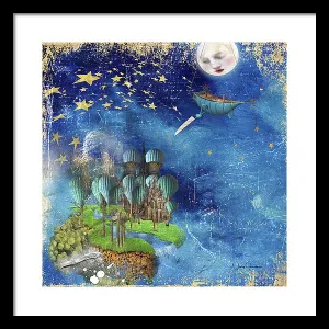 Starfishing In A Mystical Land - Framed Print