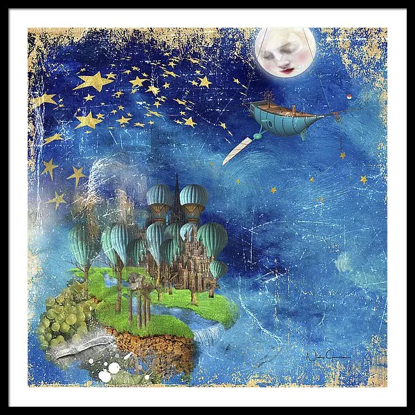 Starfishing In A Mystical Land - Framed Print