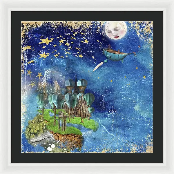 Starfishing In A Mystical Land - Framed Print