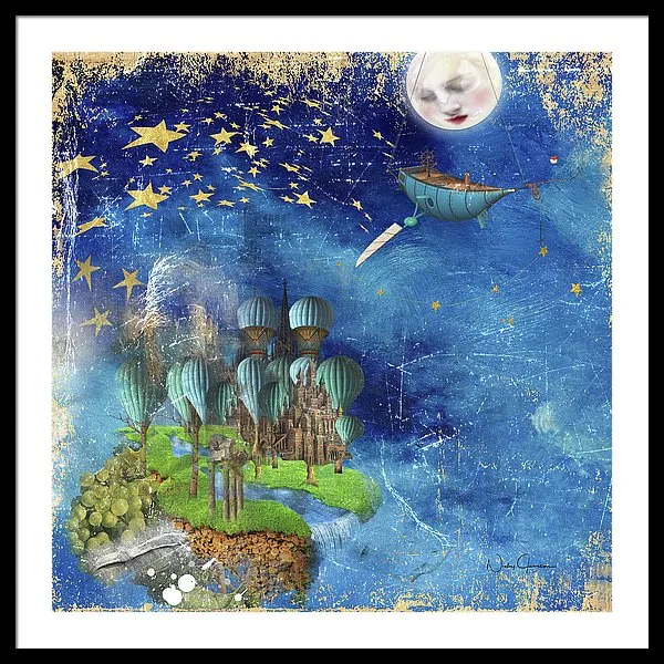 Starfishing In A Mystical Land - Framed Print