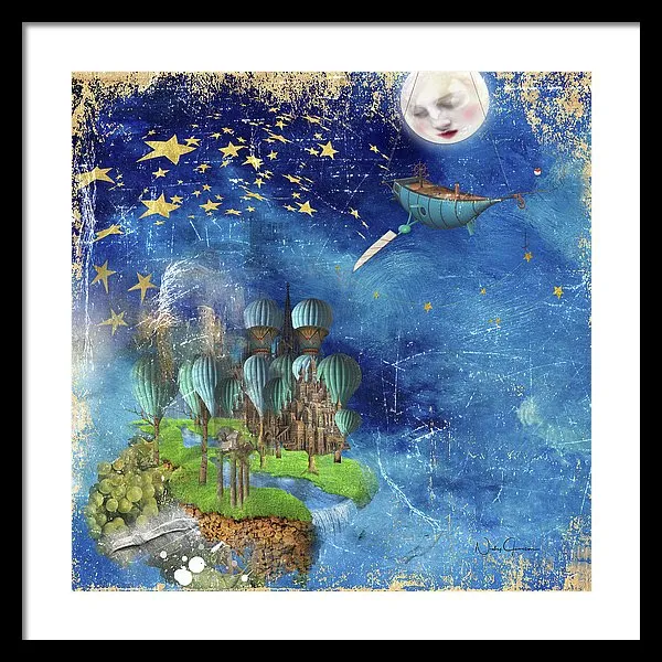 Starfishing In A Mystical Land - Framed Print