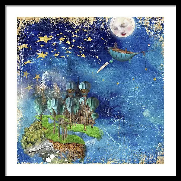 Starfishing In A Mystical Land - Framed Print